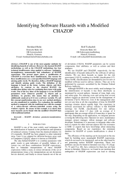 Identifying Software Hazards with a Modified CHAZOP