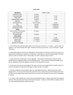 King`s Cake Ingredients Makes 1 Cake Active Dry Yeast &frac12; ounce
