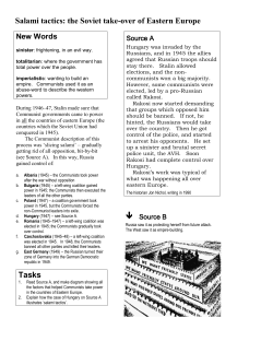 Salami tactics: the Soviet take-over of Eastern