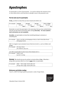 Apostrophes
