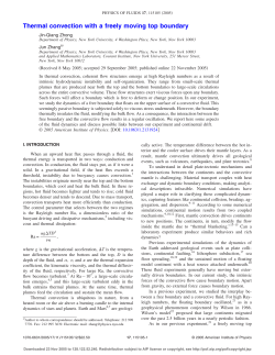 Thermal convection with a freely moving top boundary