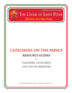 catechesis on the papacy - Catholic Diocese of Dallas