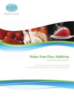 Huber Free-Flow Additives - Huber Engineered Materials