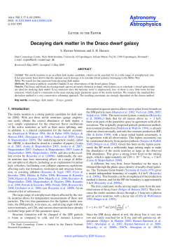 Decaying dark matter in the Draco dwarf galaxy