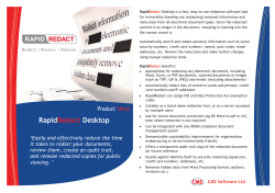 The Rapid Redact brochue can be found here.