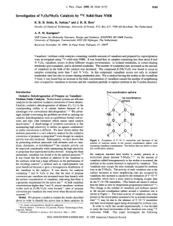 Investigation of V2O5/Nb2O5 Catalysts by 51V Solid
