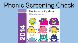 Phonic Screening Check - Aughton St Michaels Primary School