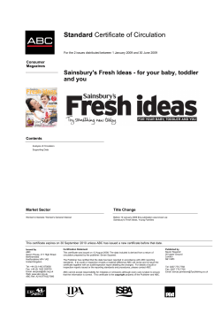 Standard Certificate of Circulation