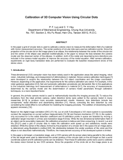 Calibration of 3D Computer Vision Using Circular Dots