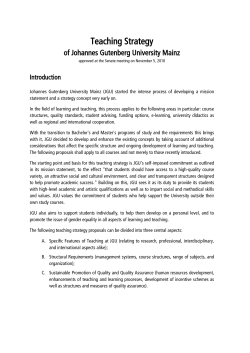 Lehrstrategie der Johannes Gutenberg-Universit&auml;t Mainz