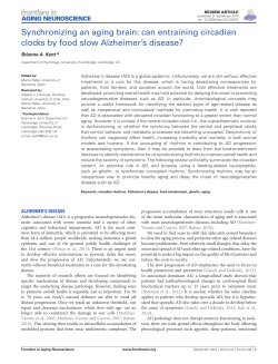 Synchronizing an aging brain: can entraining circadian clocks by