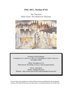 ENG 3011, Section 07A4, Wegner