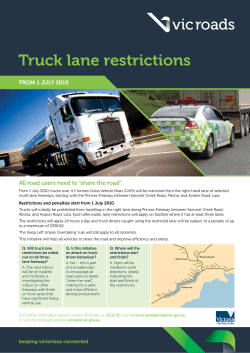 Truck lane restrictions