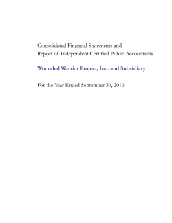 FY 2016 - Wounded Warrior Project