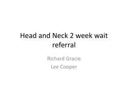 07.10.15 Head and Neck 2 week wait referral by Richard Gracie and