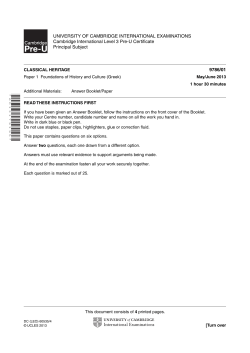 June 2013 Question Paper 1 - Cambridge International Examinations