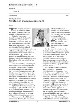 Confucius makes a comeback