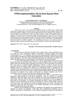 FPGA Implementation ofLow-Area Square Root