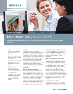 Teamcenter Integration for NX fact sheet