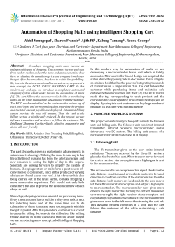 Automation of Shopping Malls using Intelligent Shopping Cart