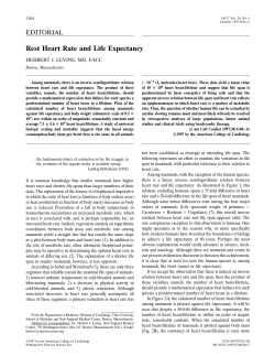 Rest Heart Rate and Life Expectancy