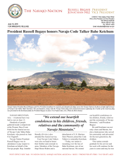 President Begaye Honors Navajo Code Talker Bahe Ketchum