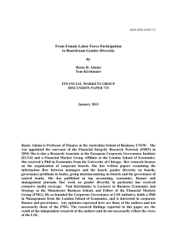 From Female Labor Force Participation to Boardroom Gender