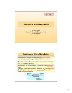 Continuous Wave Modulation