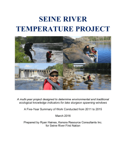 SEINE RIVER TEMPERATURE PROJECT