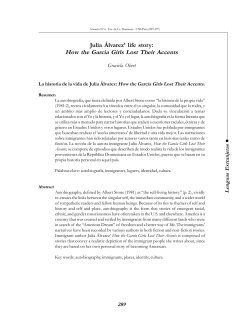 Julia &Aacute;lvarez` life story: How the Garcia Girls Lost Their Accents