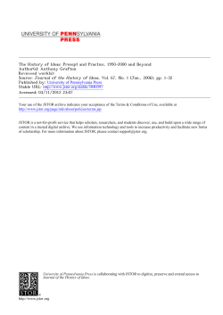 Grafton ? History of Ideas: Precept and Practice