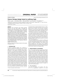 Cancer therapy design based on pathway logic