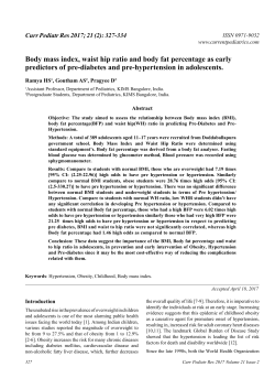 Body mass index, waist hip ratio and body fat