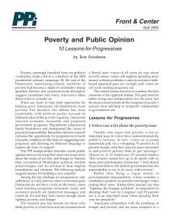 Poverty and Public Opinion