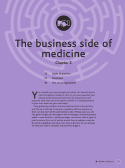 The business side of medicine - Canadian Medical Association