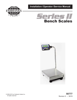 50777 - Series II Bench Scale Installation
