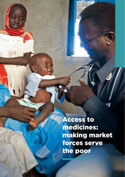 Access to medicines: making market forces serve the poor