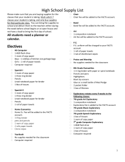 to download...High School Supply List 2017/2018