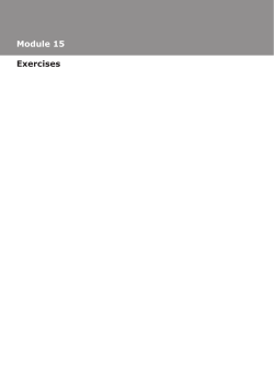 Module 15 Exercises - World Health Organization