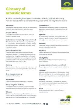 Glossary of acoustic terms