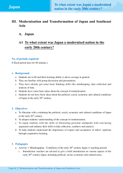 III. Modernisation and Transformation of Japan and Southeast Asia