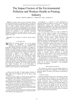 The Impact Factors of the Environmental Pollution and Workers