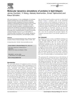 Molecular dynamics simulations of proteins in lipid bilayers