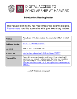 Full Text - Digital Access to Scholarship at Harvard