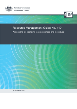 RMG 110 - Department of Finance