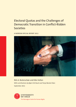 Electoral Quotas and the Challenges of Democratic Transition