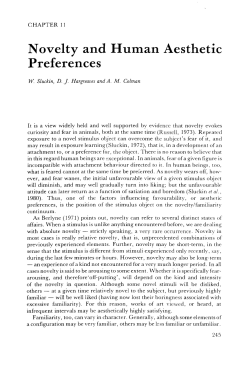 Novelty and human aesthetic preferences