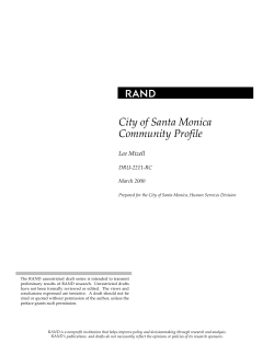 City of Santa Monica Community Profile