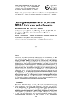 Cloud-type dependencies of MODIS and AMSR