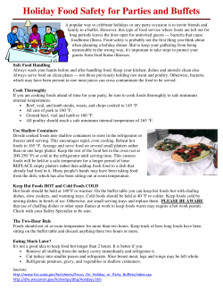 Holiday Food Safety for Parties and Buffets